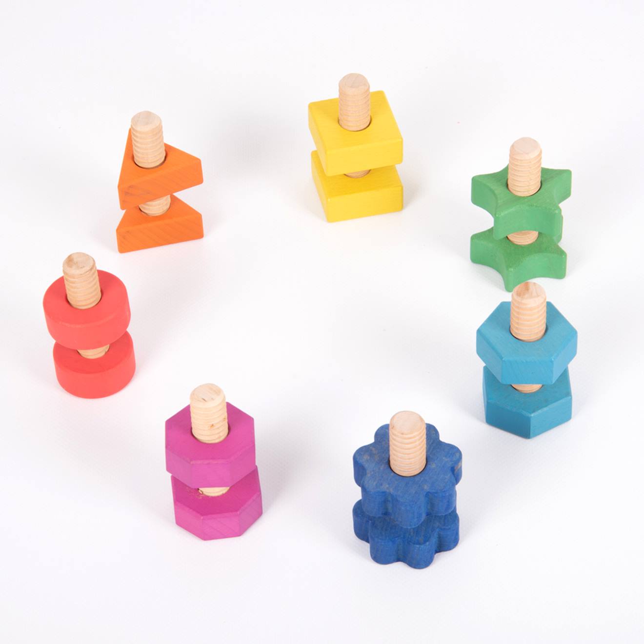 Set De 7 Écrous À Visser Multi-coloured