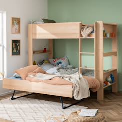 Chambre et rangement-Lit superposé séparable avec lit gigogne en hêtre arsène
