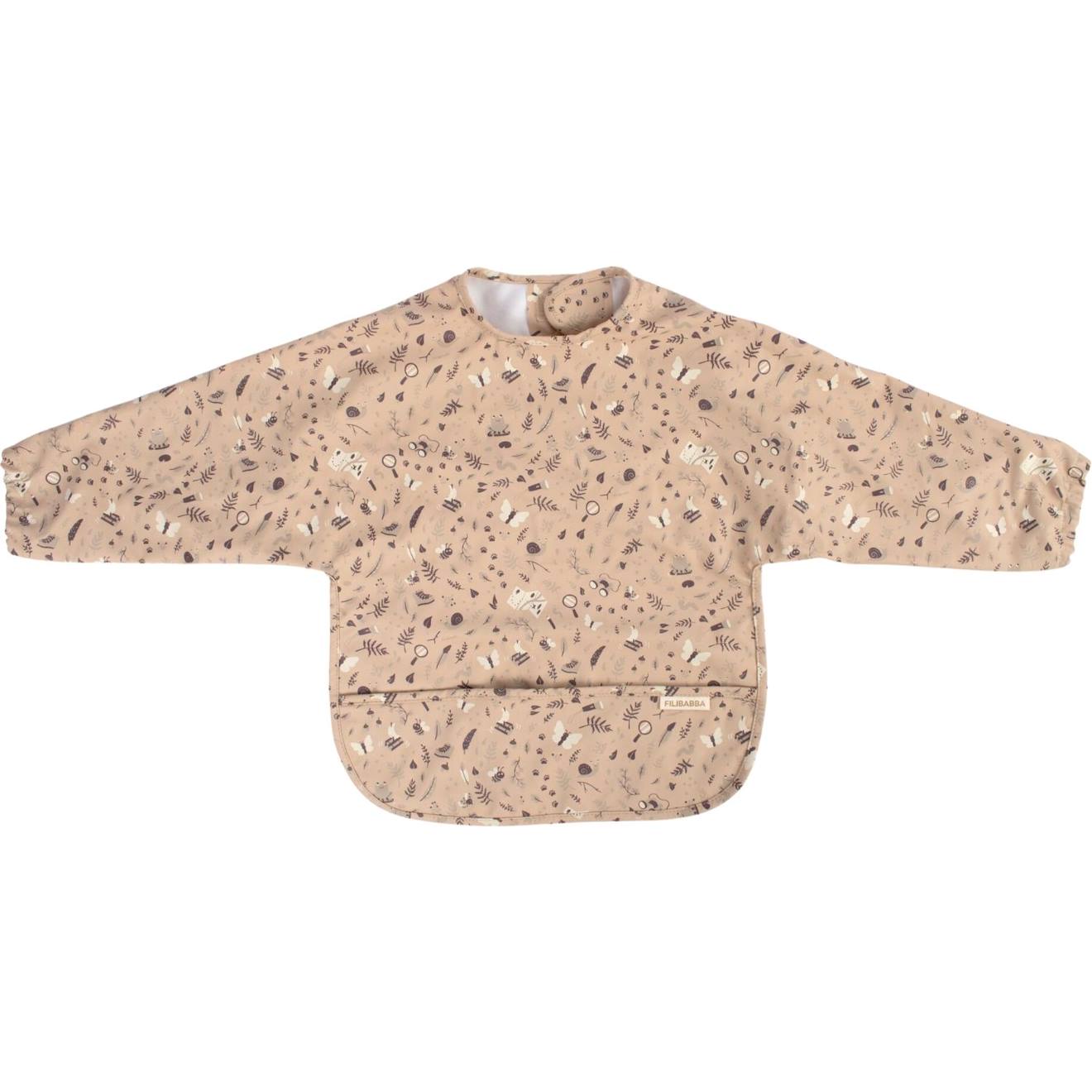 Bavoir À Manches Little Wonders Beige, Marron