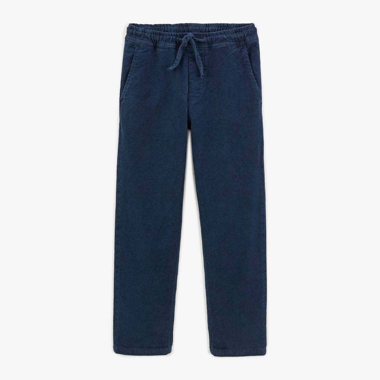 Chino 734 Garçon En Velours Taille Élastique Bleu Marine