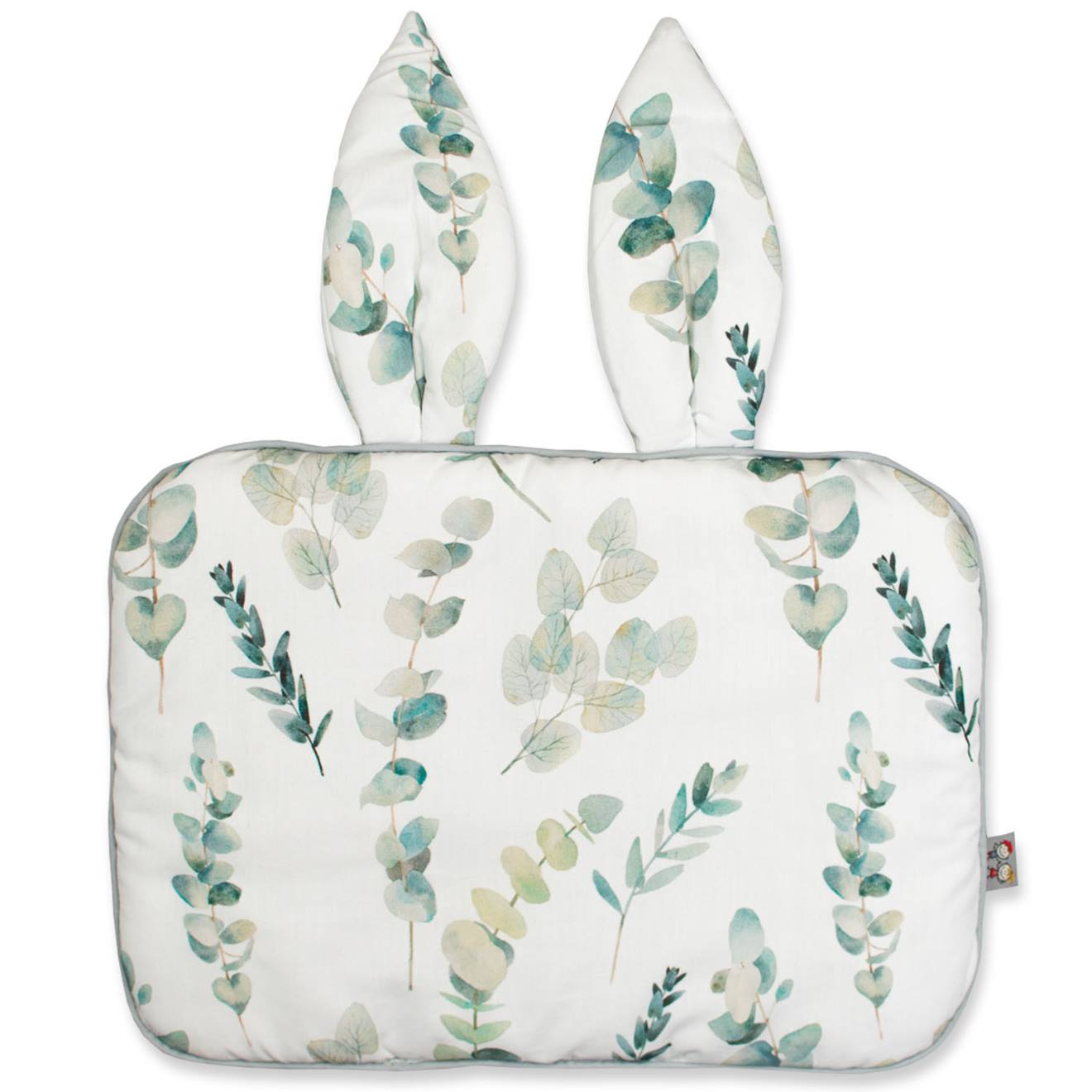 Oreiller Extra Plat Lapin Eucalyptus Eucalyptus, Vert, Gris