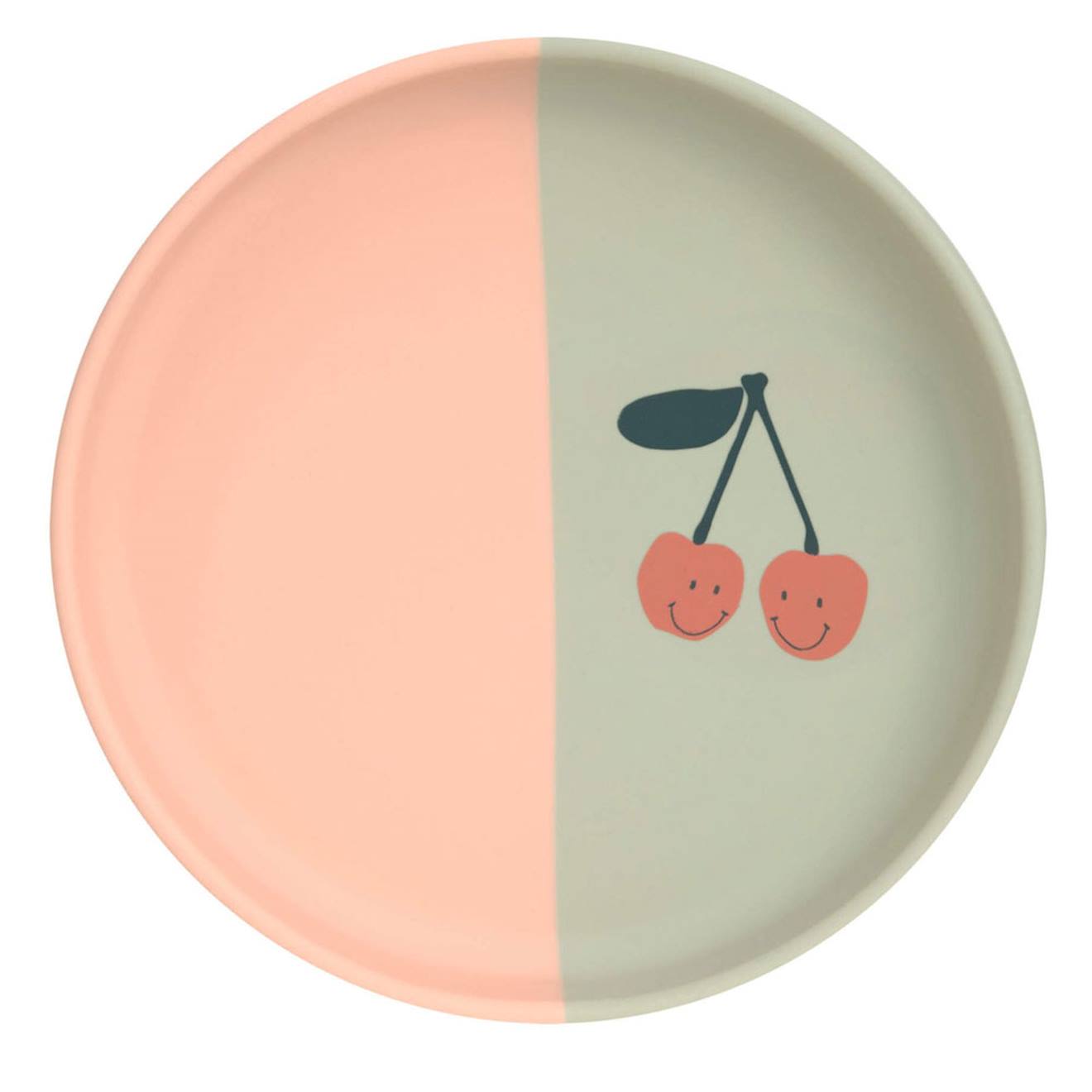 Assiette En Silicone - Happy Fruits Rose