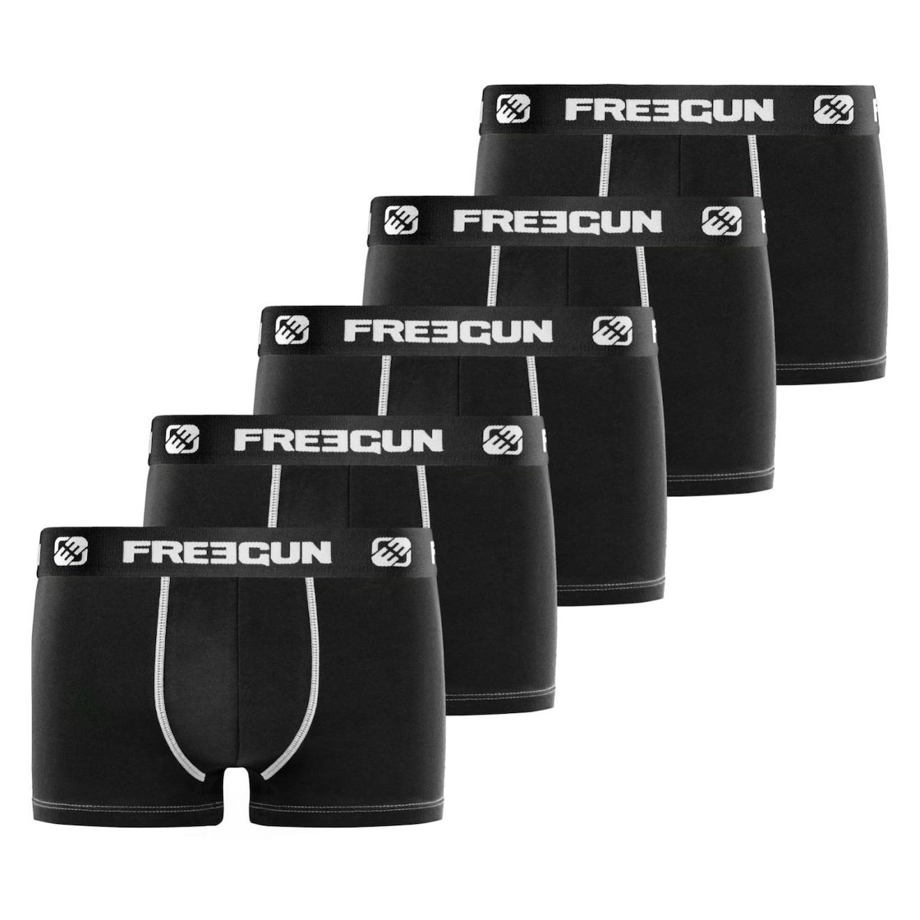 Lot De 5 Boxers Uni Noir/blanc