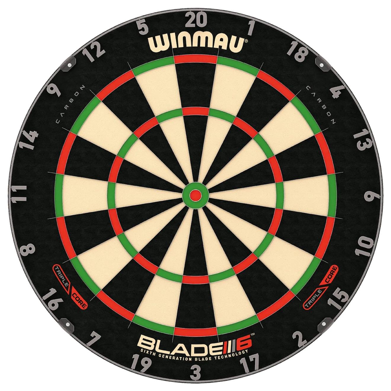 Cible De Fléchettes Winmau Blade 6 Triple Core Carbon 3032 Multicolore