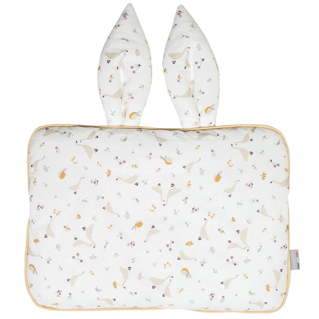 Oreiller Extra Plat Lapin Sidonia Sidonia, Beige, Écru, Blanc