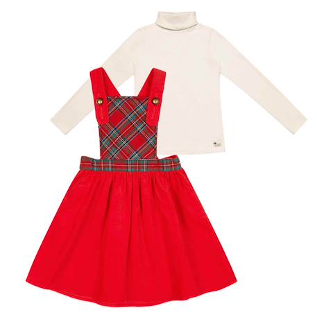Robe de noël tartan & col roulé  - vertbaudet enfant