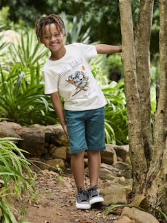 Bermuda couleur garçon en toile  - vertbaudet enfant