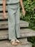 Pantalon fille legging large blanc imprimé+corail+mauve+vert sauge 10 - vertbaudet enfant 
