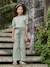 Pantalon fille legging large blanc imprimé+corail+mauve+vert sauge 11 - vertbaudet enfant 