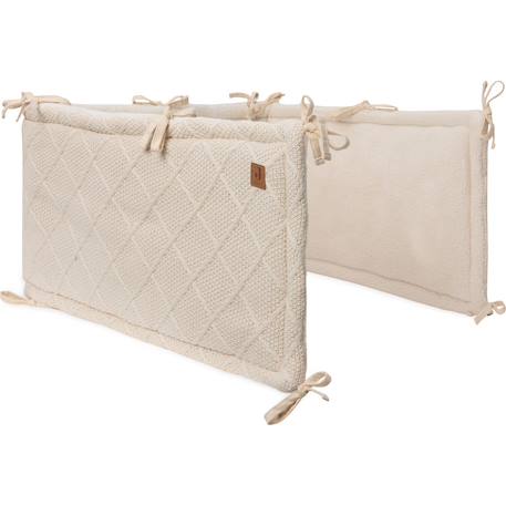 Tour de lit cosy knit biscuit (pour lits 60 x 120 ou 70 x 140 cm) Beige+Ecru+Marron 1 - vertbaudet enfant 