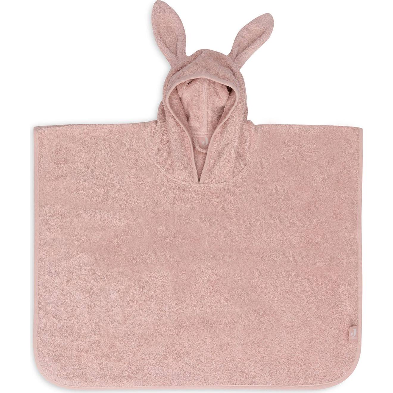 Poncho De Bain Éponge En Coton Rose