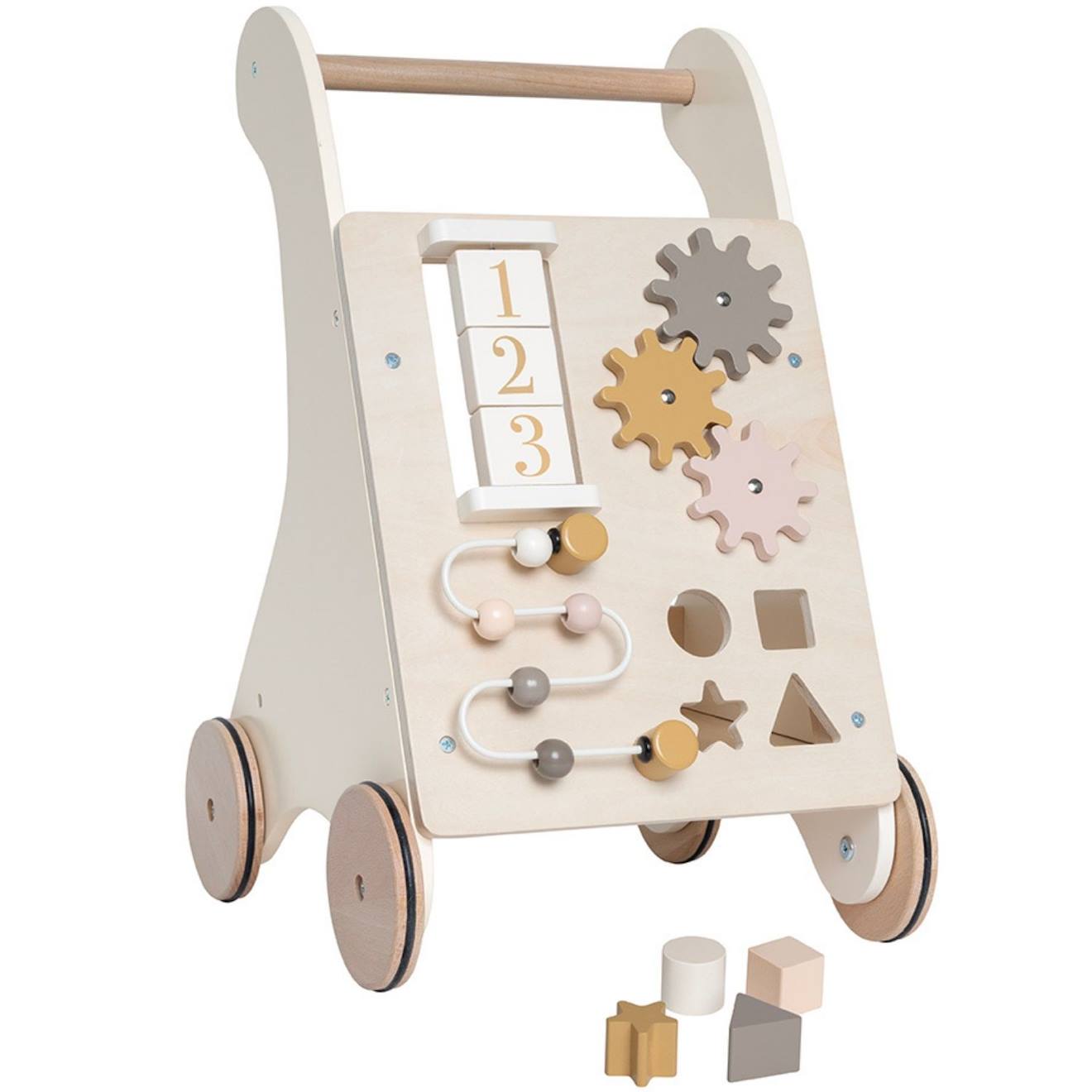 Chariot D'activité Beige, Rose, Gris