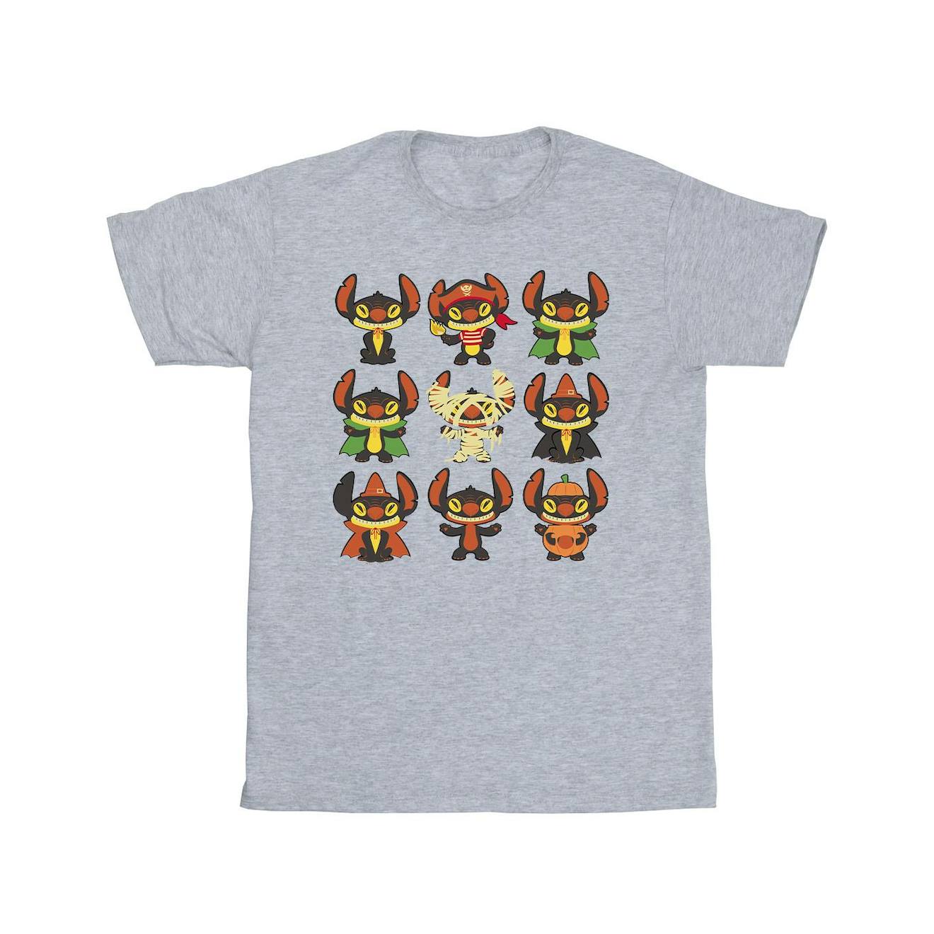 T-shirt Lilo & Stitch Coton Disney Gris Chiné