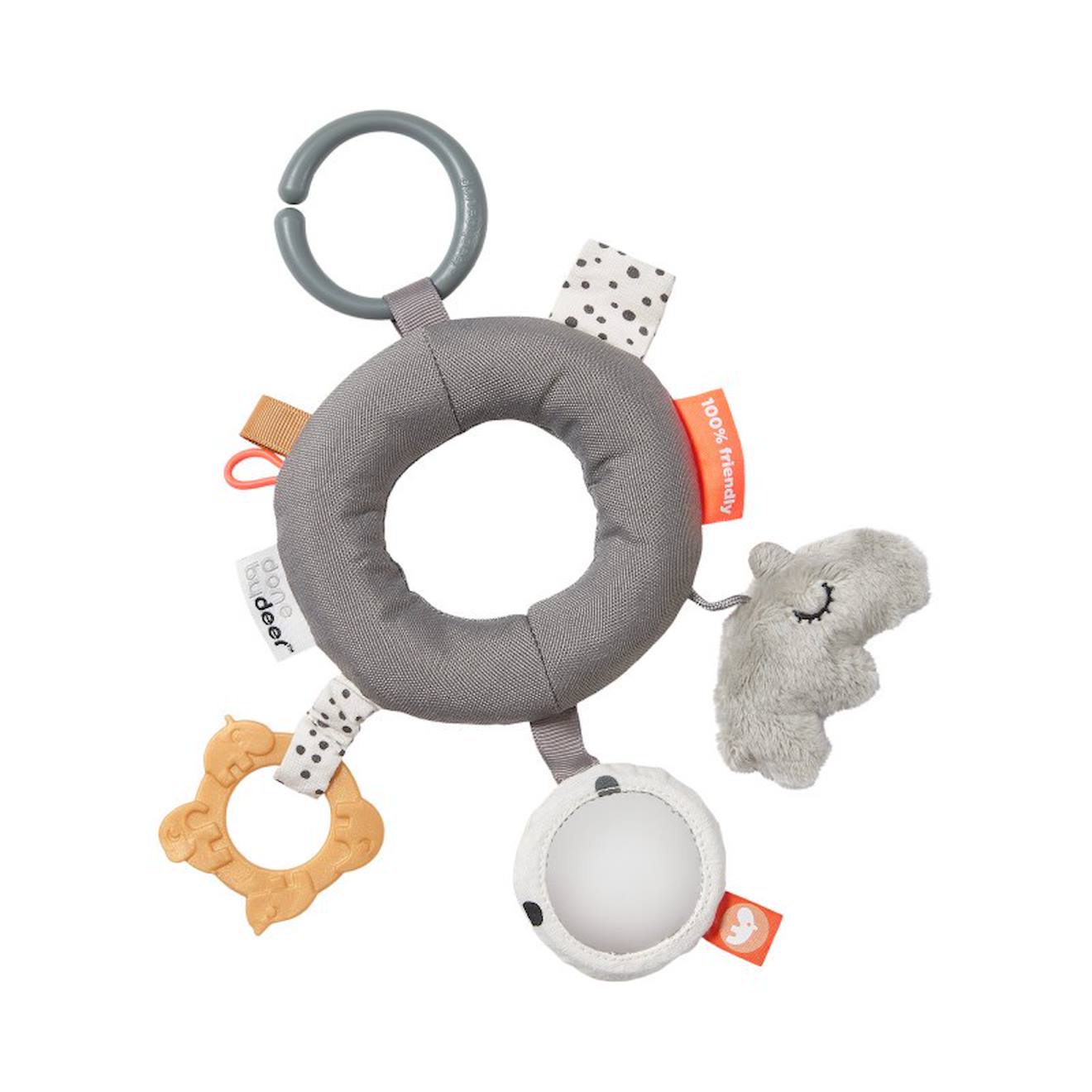 Hochet Anneau D'activités Deer Friends Gris