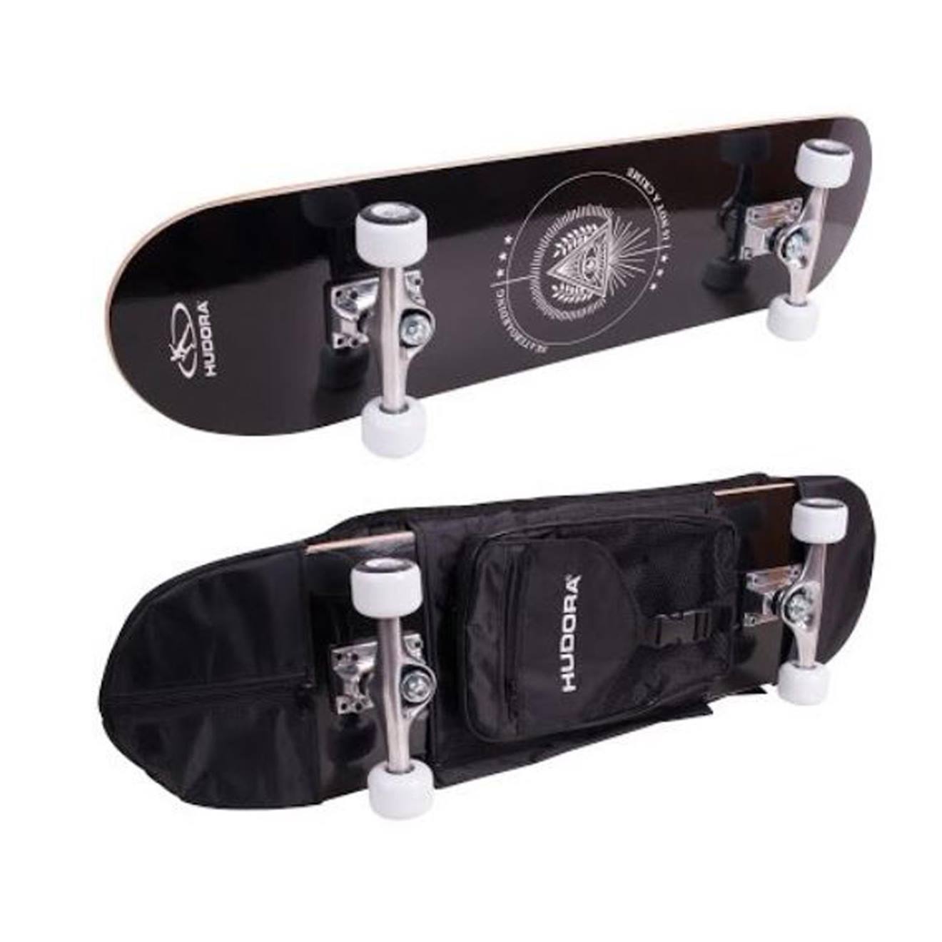 Skateboard Columbia Heights Abec 3 Avec Sac À Dos Noir