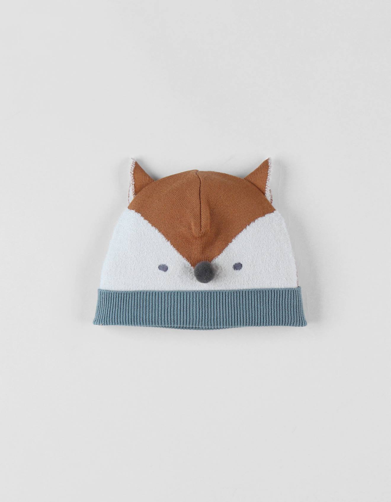 Bonnet En Tricot Renard Marron