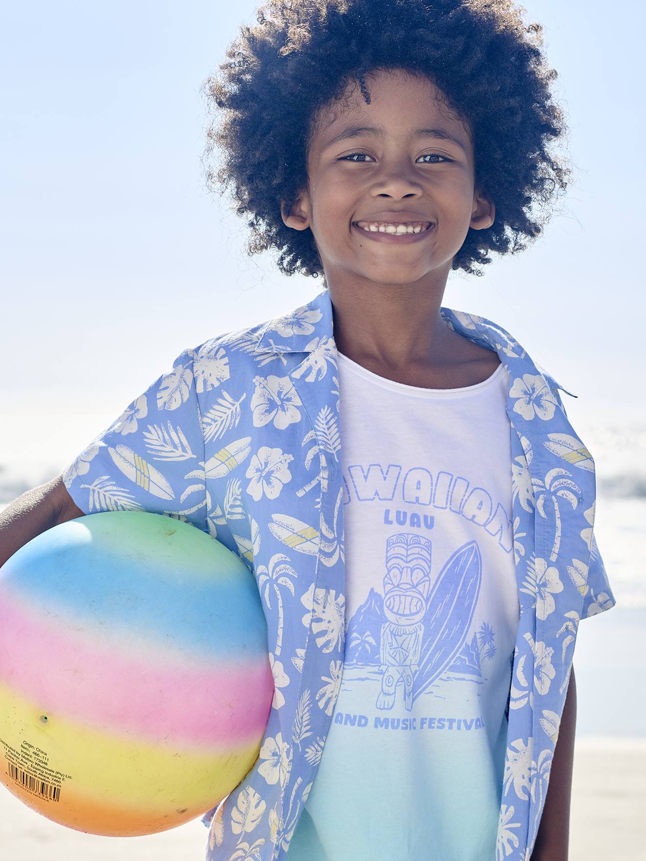 T-shirt garçon Dip & Dye vert d'eau