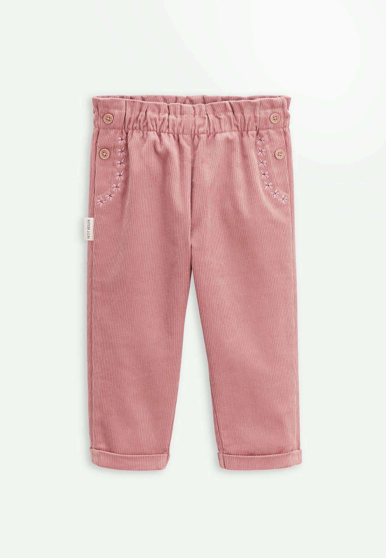 Pantalon Bébé En Velours Côtelé Rosa Rose