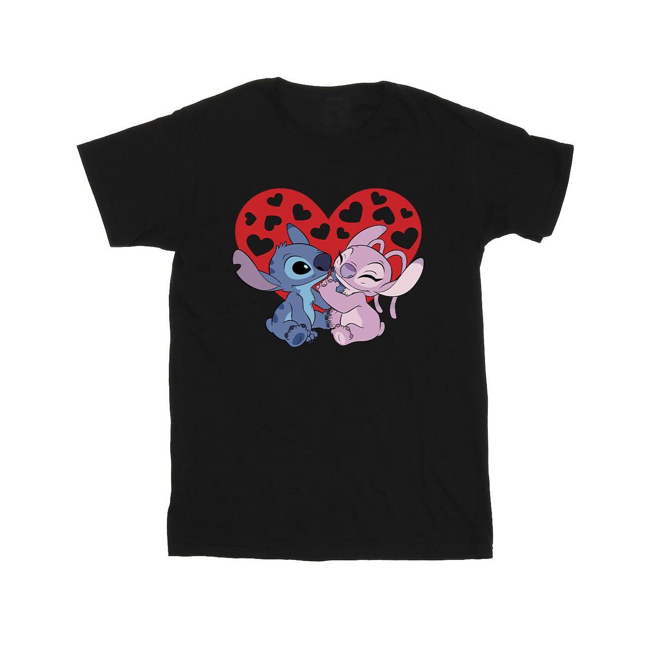 T-shirt Lilo & Stitch Coton Disney Noir