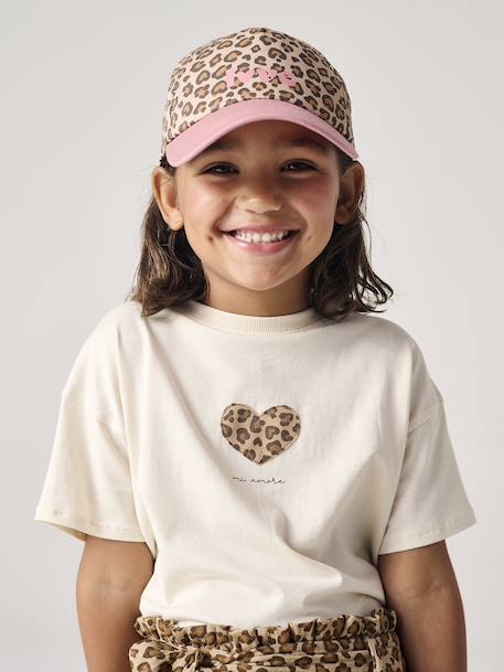 Fille-T-shirt, sous-pull-T-shirt-T-shirt fille imprimé manches courtes 