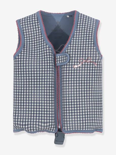 Gilet de natation vichy bleu  - vertbaudet enfant