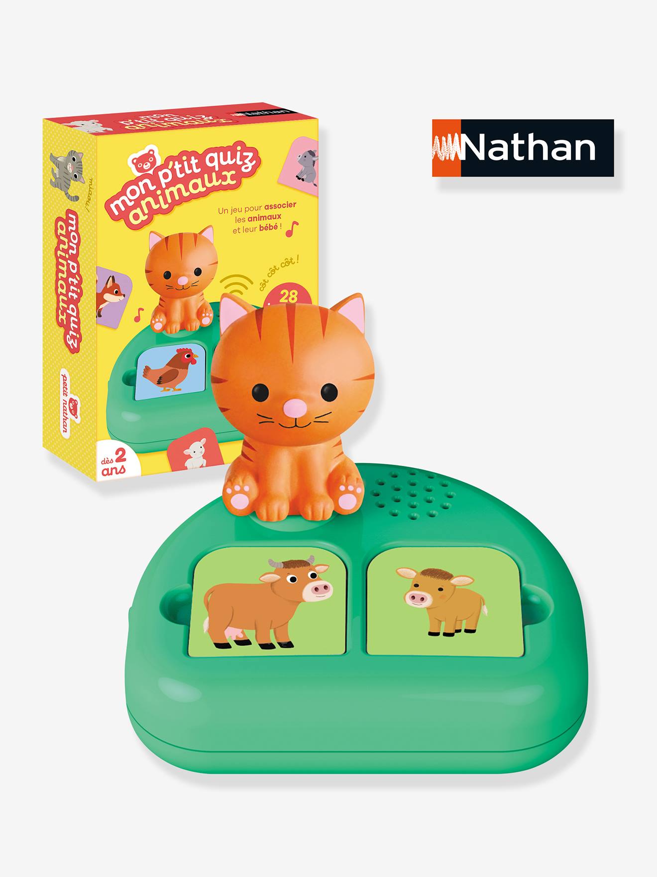 Mon ptit quiz animaux multicolore (Nathan) - Couverture