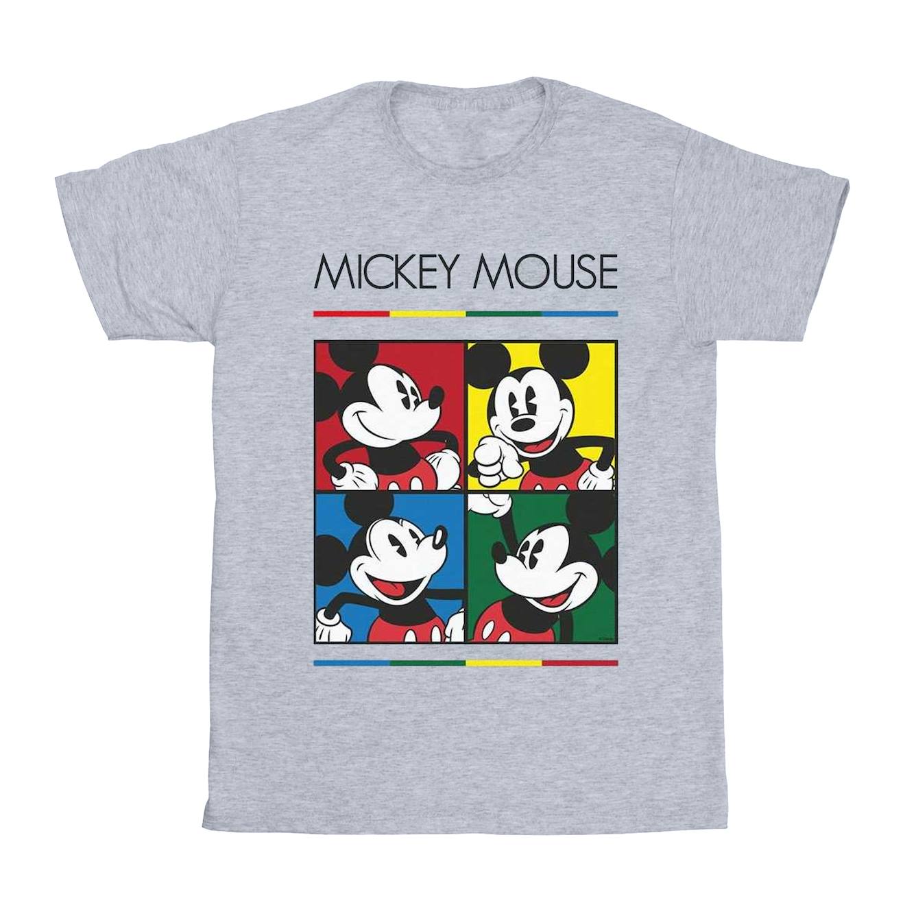 T-shirt Mickey Mouse Coton Disney Gris Chiné