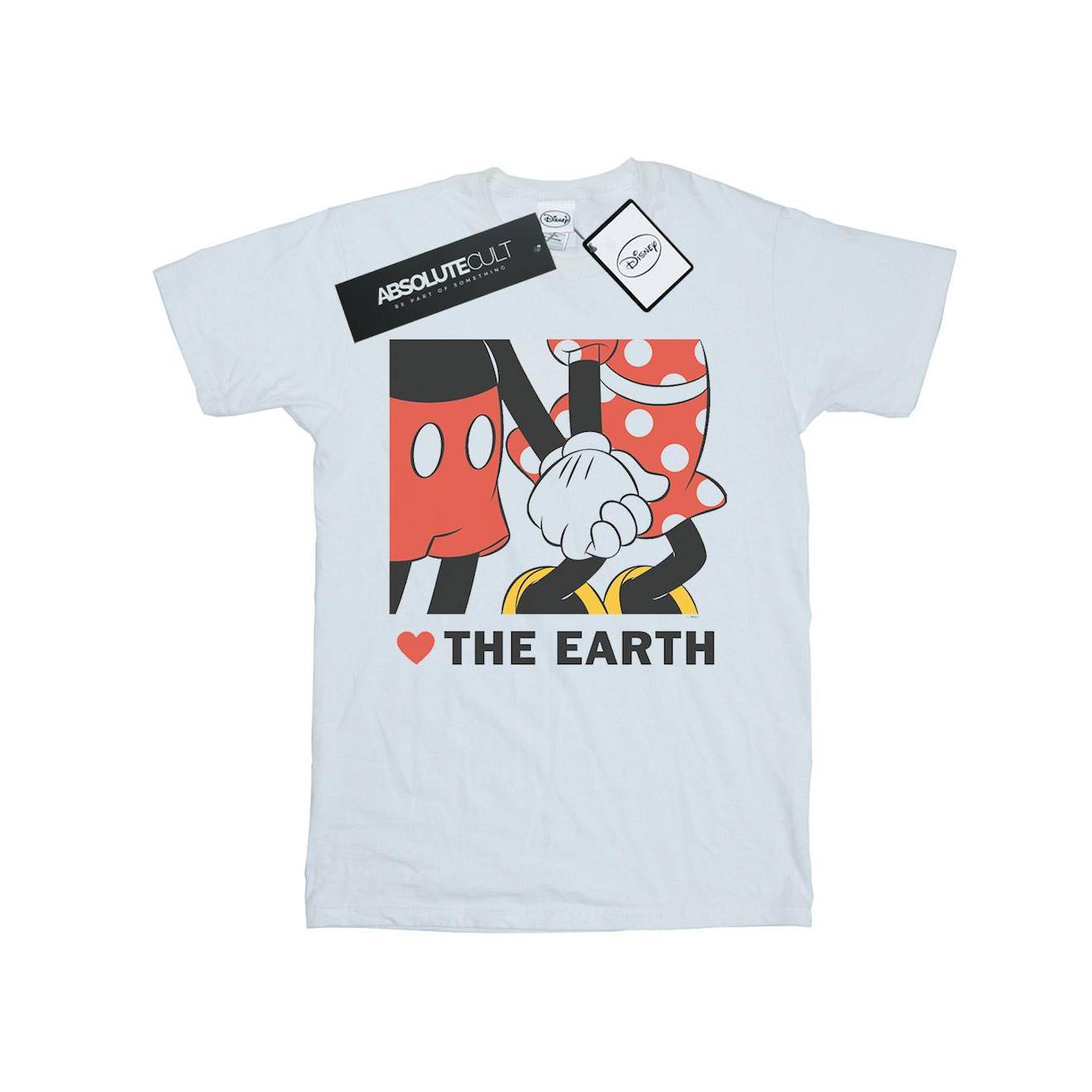 T-shirt Heart The Earth Coton Disney Blanc