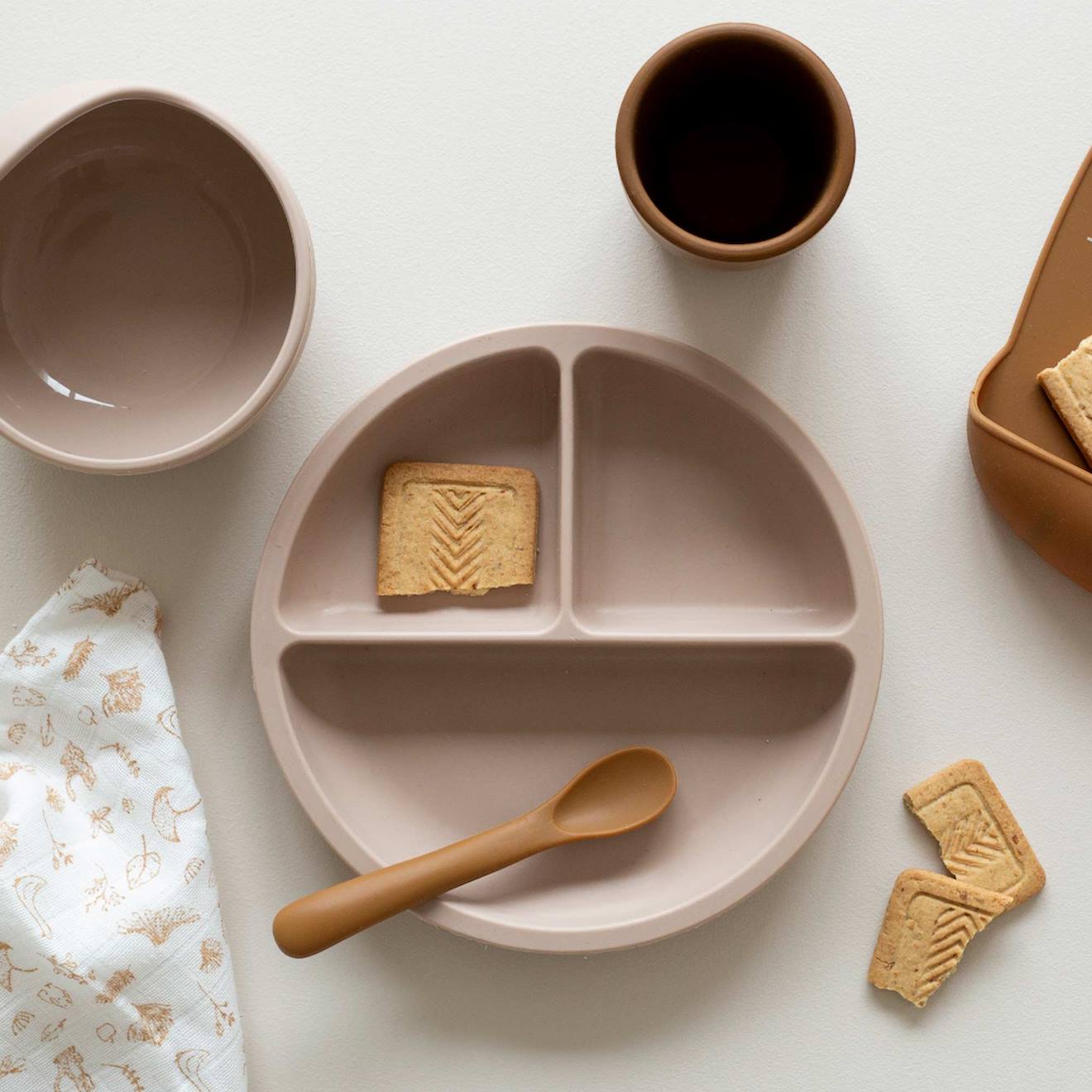 Coffret À Ventouse En Silicone Pour Bébé Caramel (Trois Kilos Sept) - Image 2