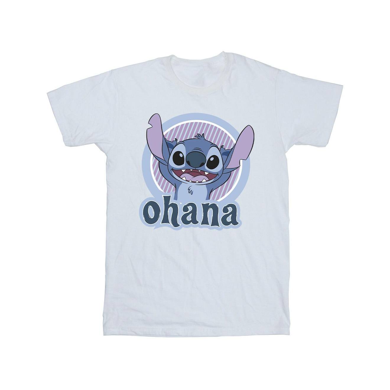 T-shirt Coton Disney Ohana Blanc