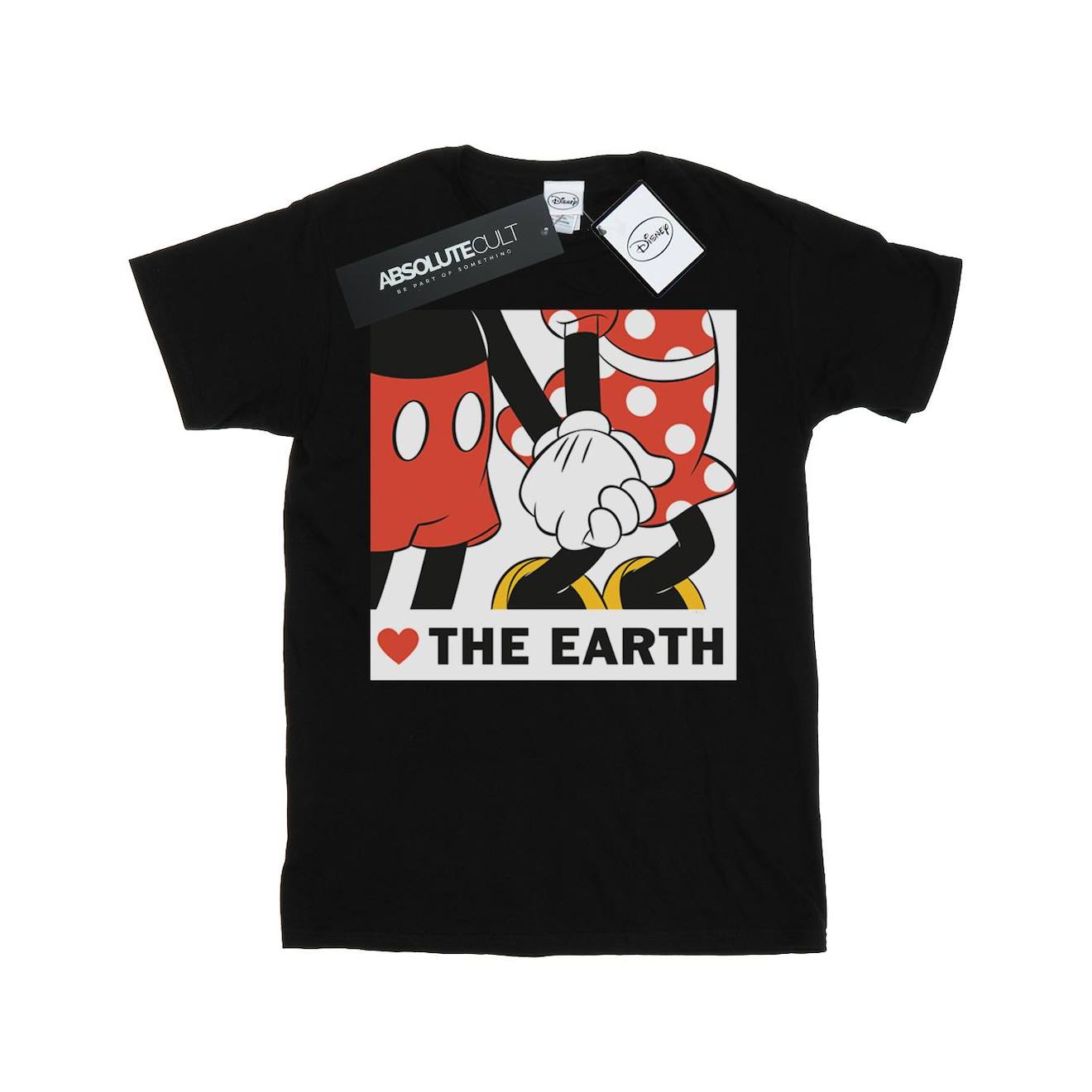 T-shirt Heart The Earth Coton Disney Noir