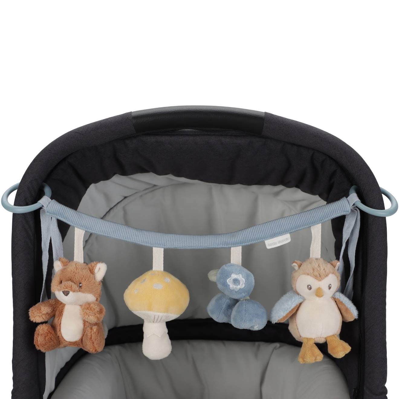 Chaine D'activités Poussette Little Farm Bleu, Jaune, Beige, Multicolor (Little Dutch) - Image 2