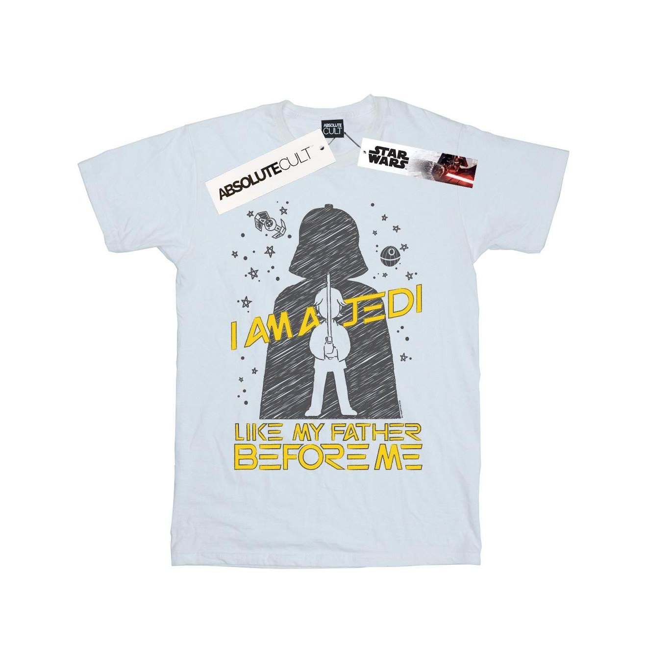 T-shirt Coton Star Wars Jedi Like My Father Blanc