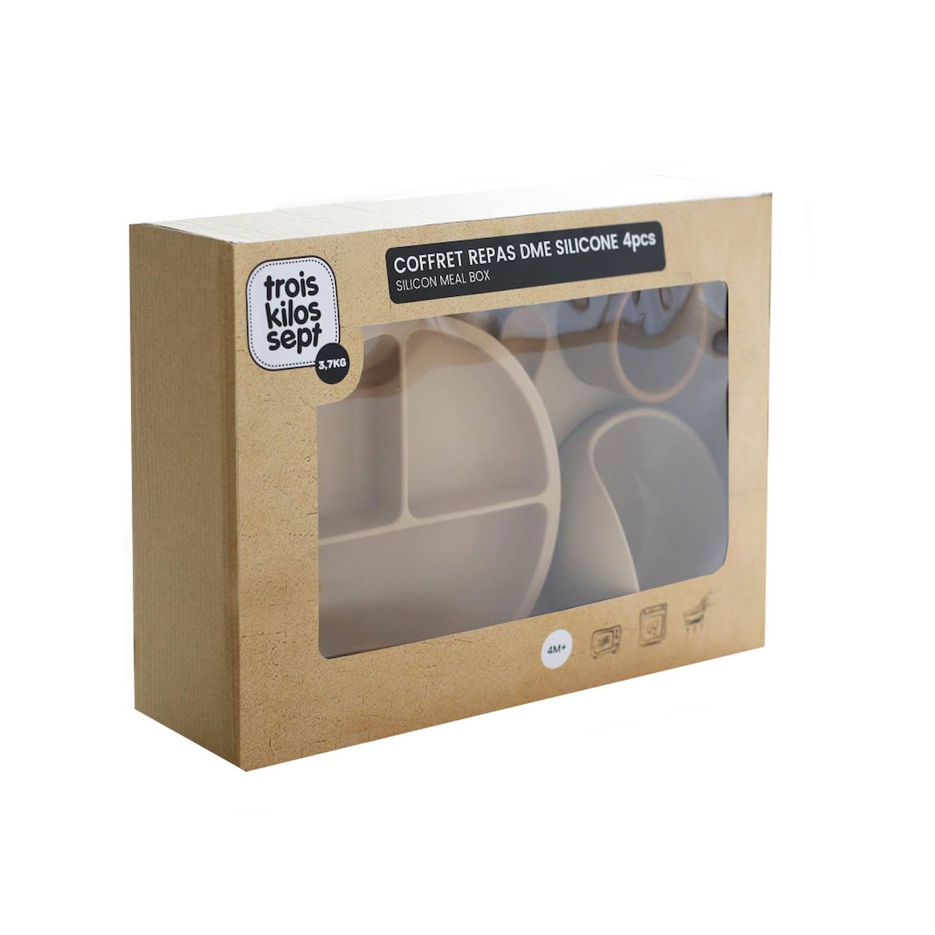 Coffret À Ventouse En Silicone Pour Bébé Caramel (Trois Kilos Sept) - Image 1