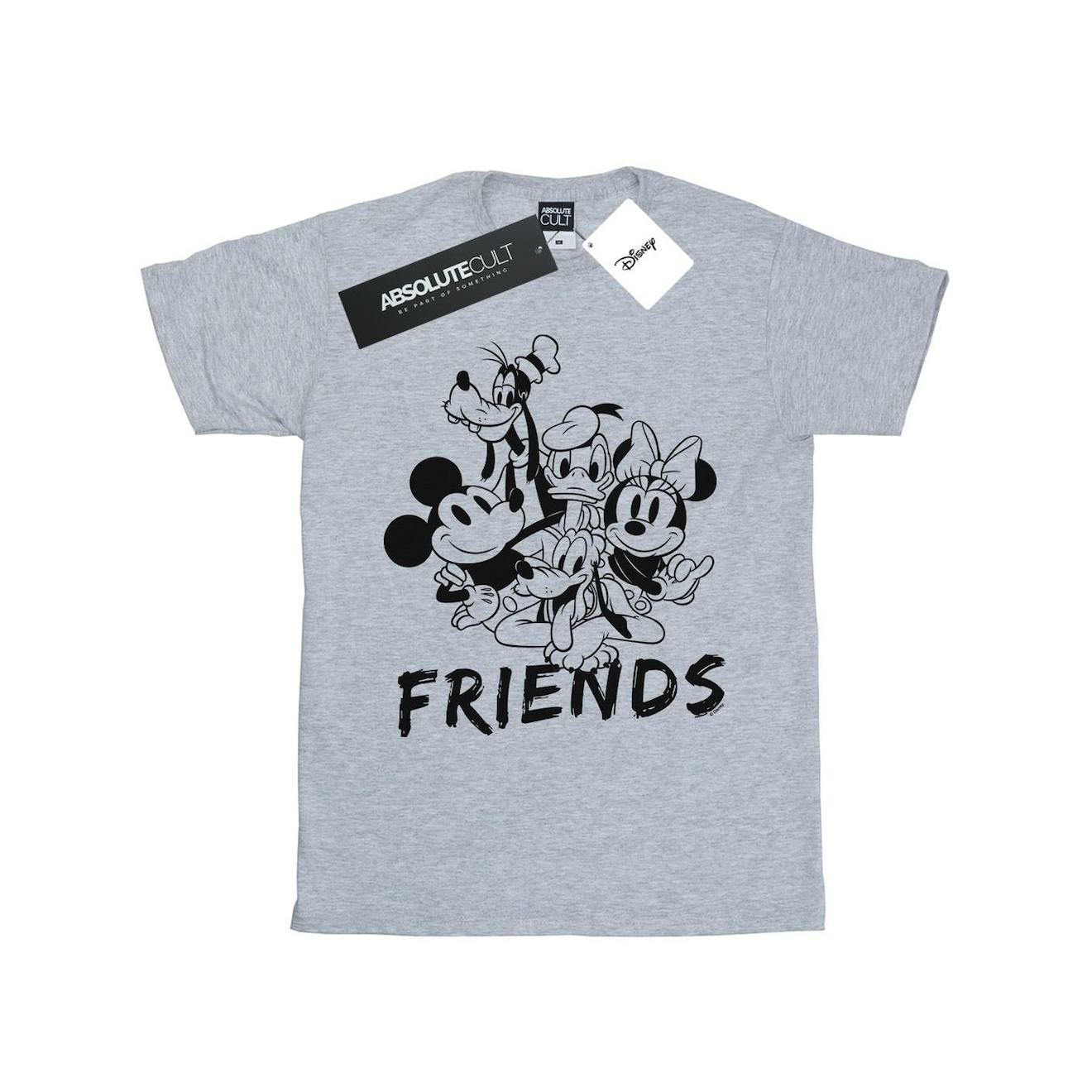 T-shirt Mickey Mouse And Friends Coton Disney Gris Chiné