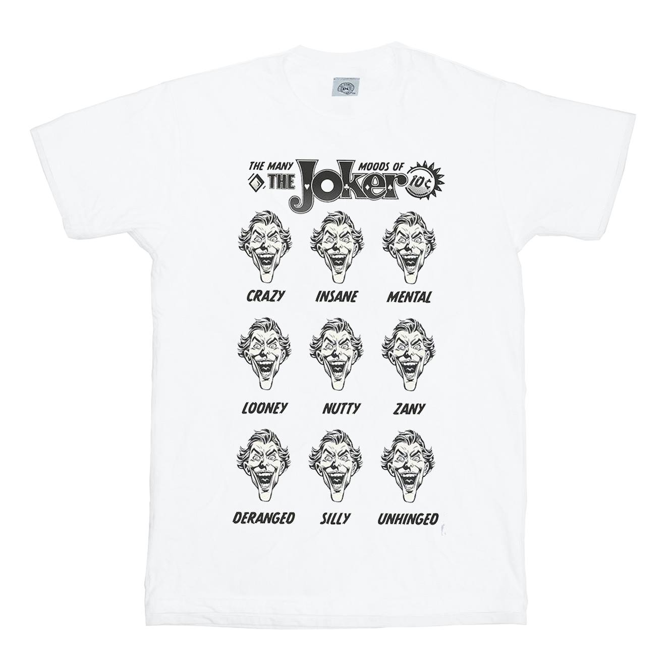 T-shirt The Many Moods Of The Joker Coton Dc Comics Blanc