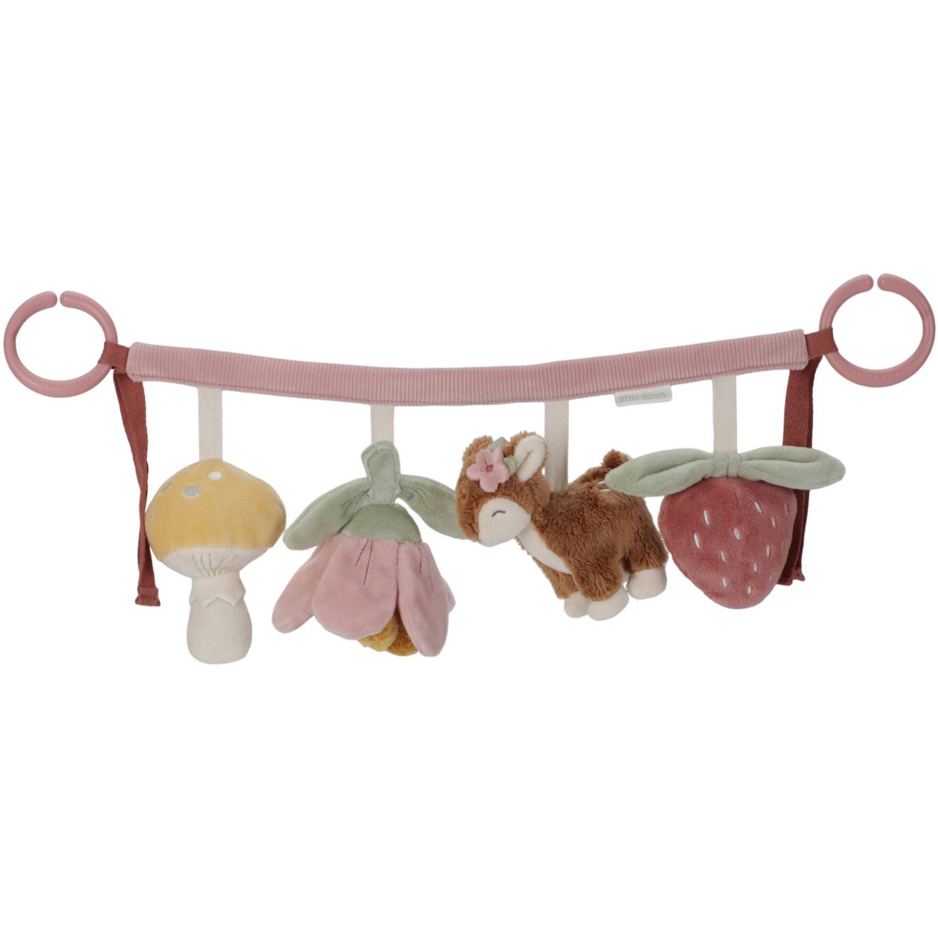 Chaine D'activités Poussette Little Farm Rose, Jaune, Vert, Beige, Mult (Little Dutch) - Couverture