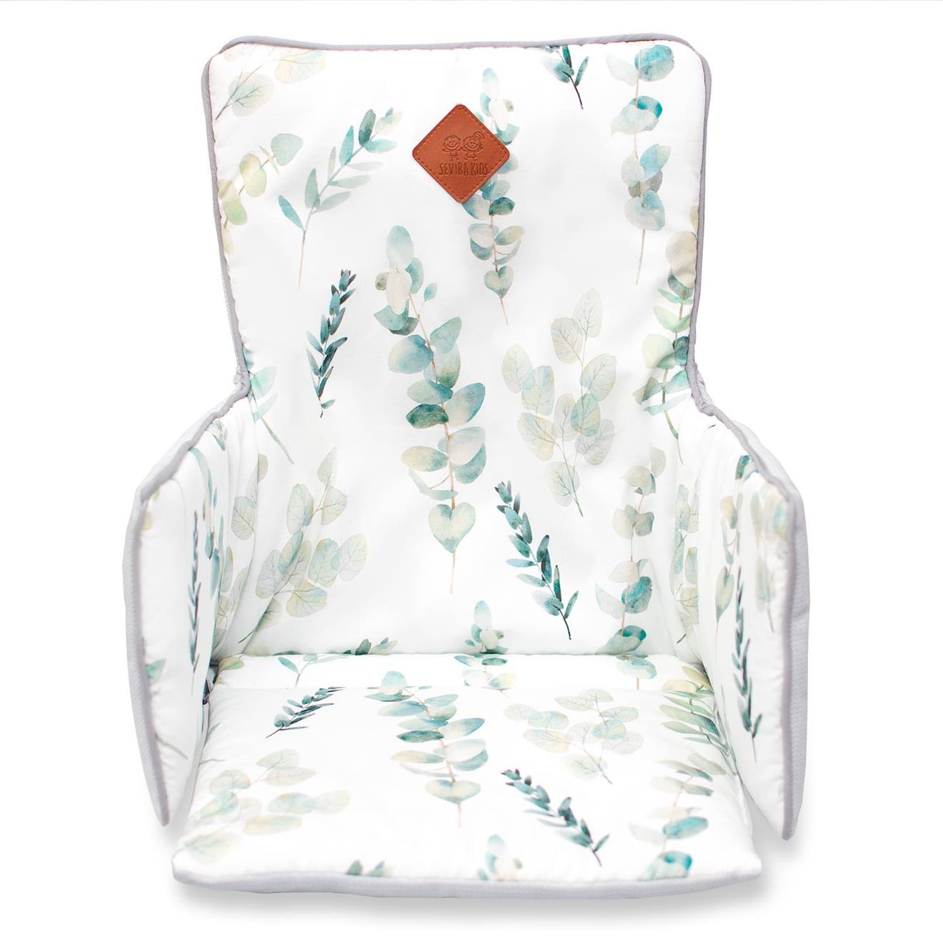 Coussin De Chaise Haute Bébé Eucalyptus Eucalyptus, Vert, Gris