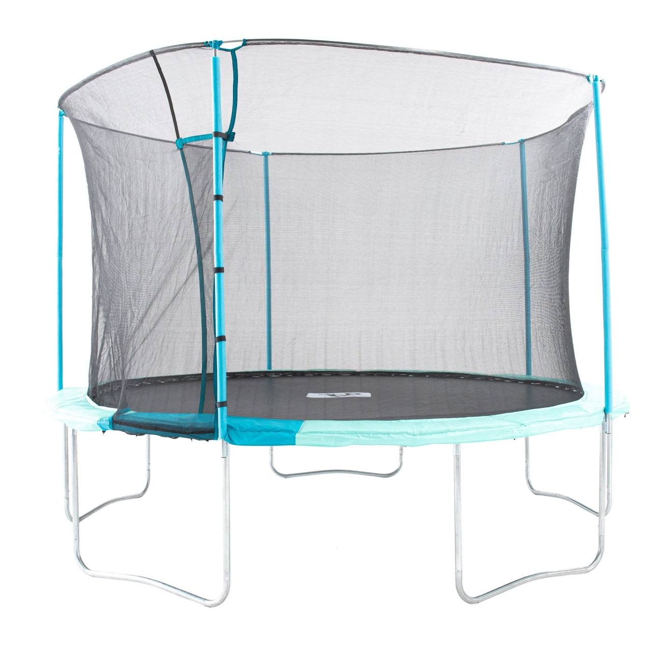 Trampoline Rond Ouverture Igloo Métal D360cm Bleu - Gris - Noir