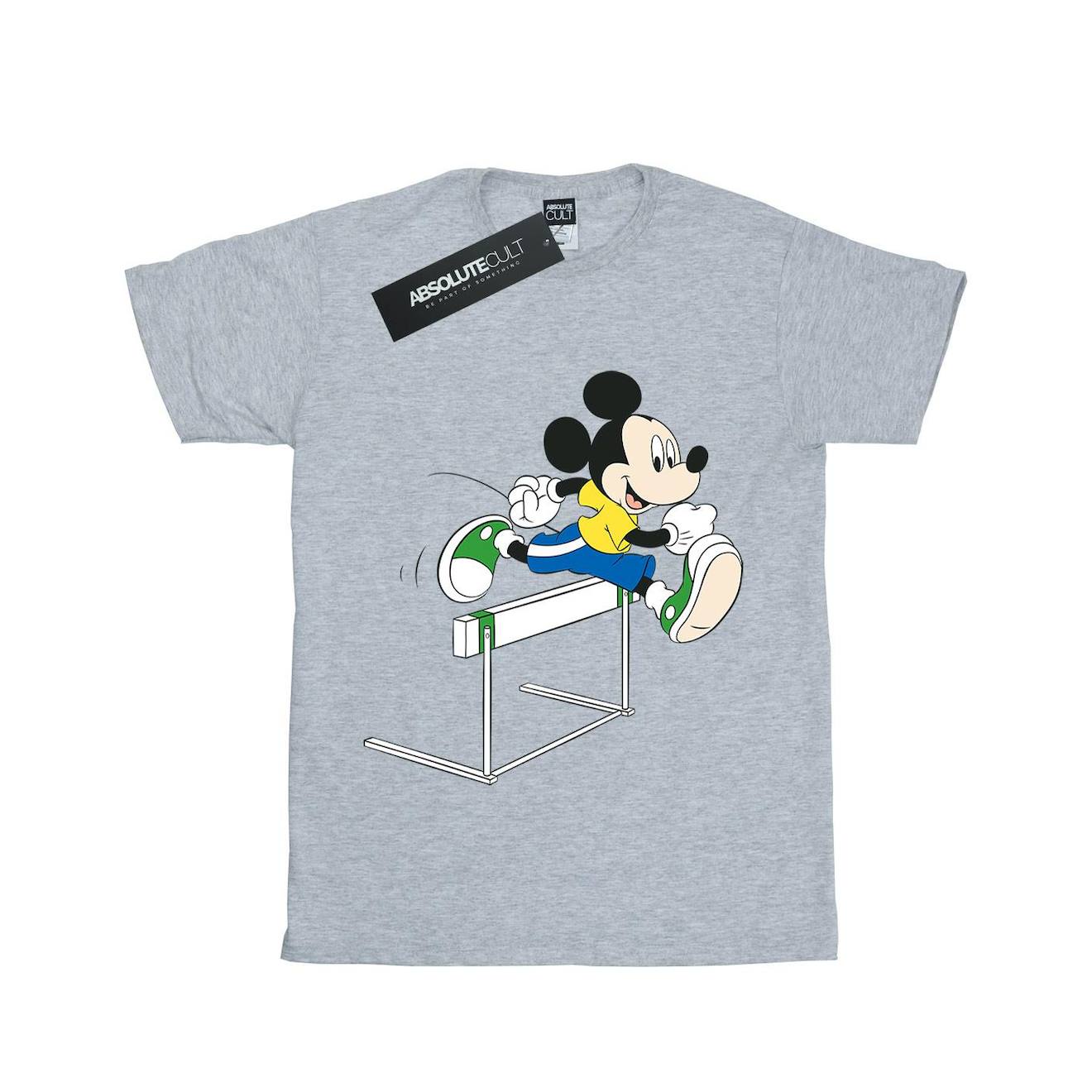 T-shirt Mickey Mouse Hurdles Coton Disney Gris Chiné