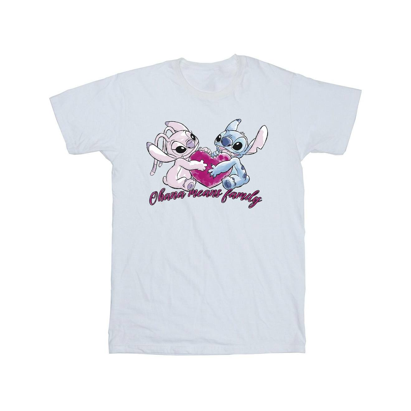 T-shirt Ohana Coton Disney Blanc
