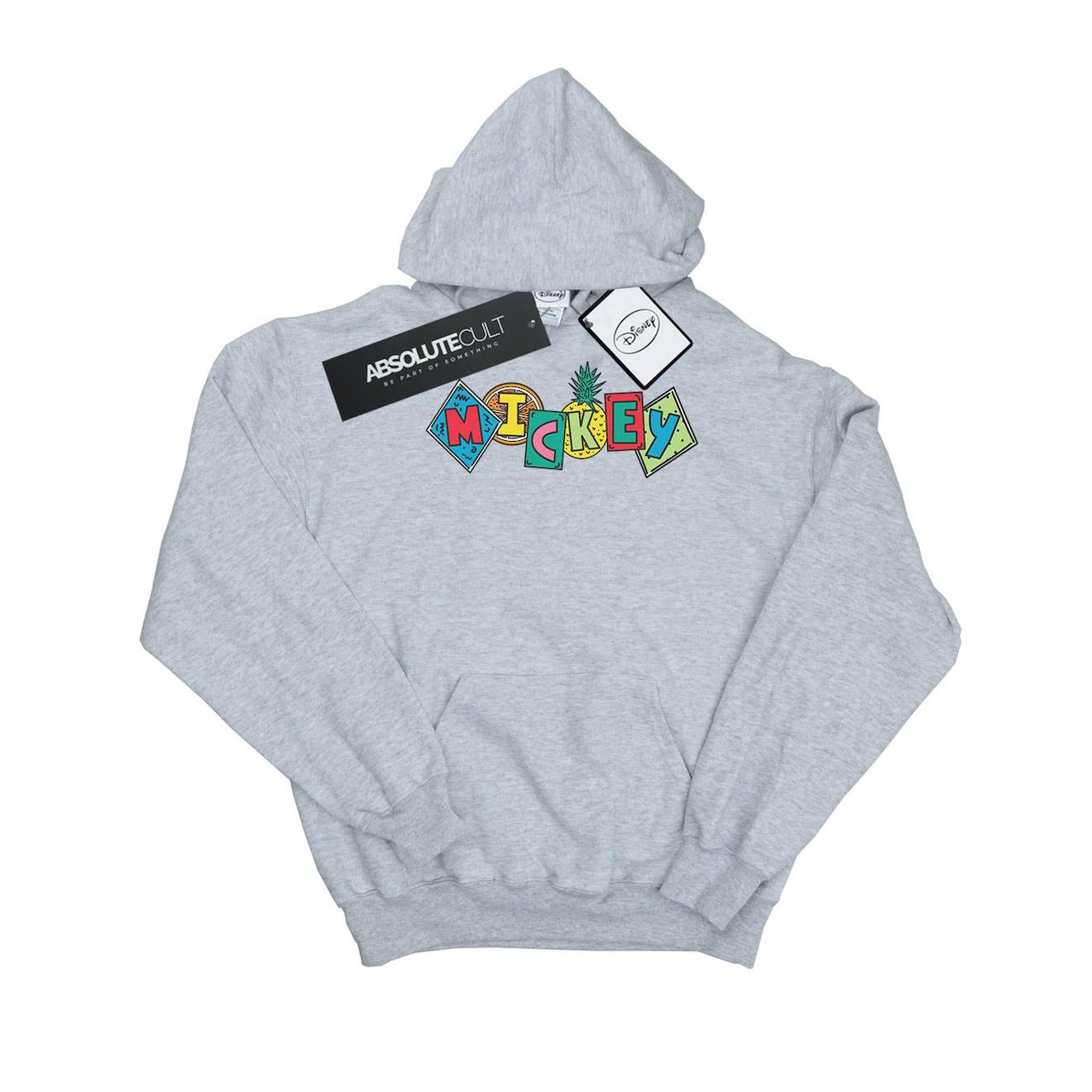 Sweat À Capuche Coton Disney Gris Chiné