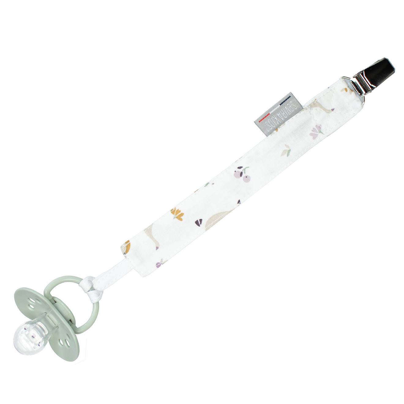 Attache Tétine En Coton Sidonia Sidonia, Beige, Écru, Blanc