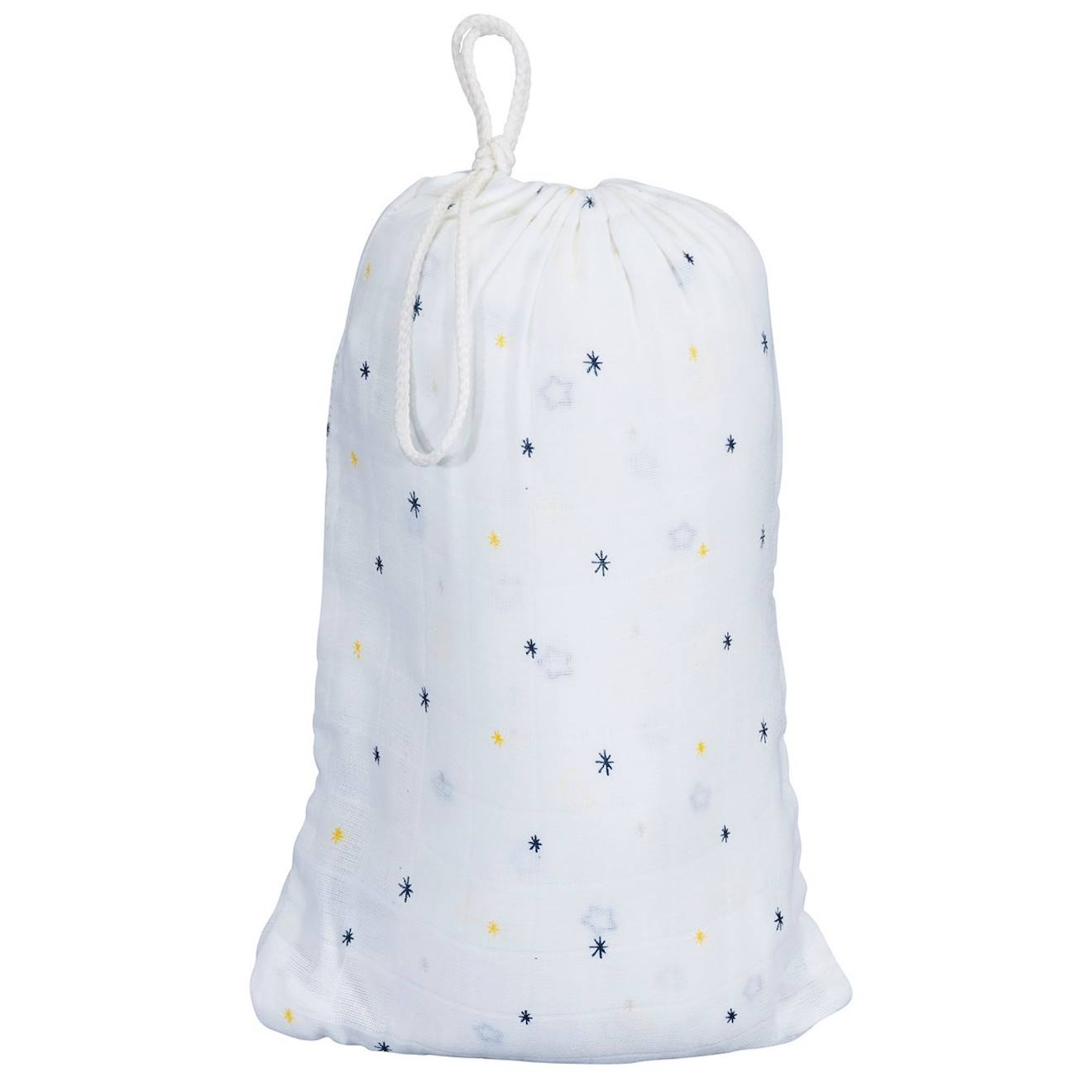 Lot De 2 Draps Housse En Coton Bio Blanc Brodé