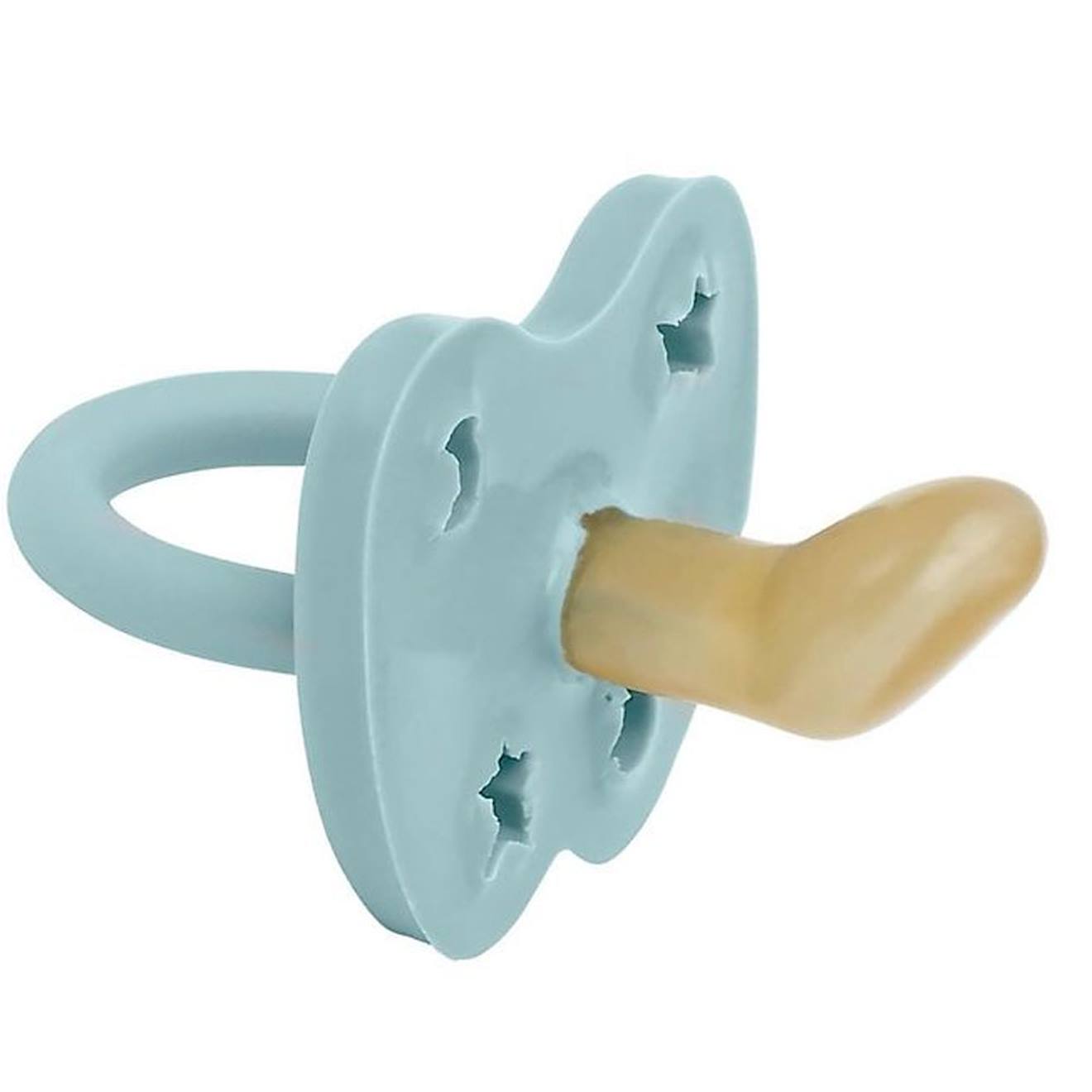Tétine Ronde Milky White 0-3 Mois Bleu Clair
