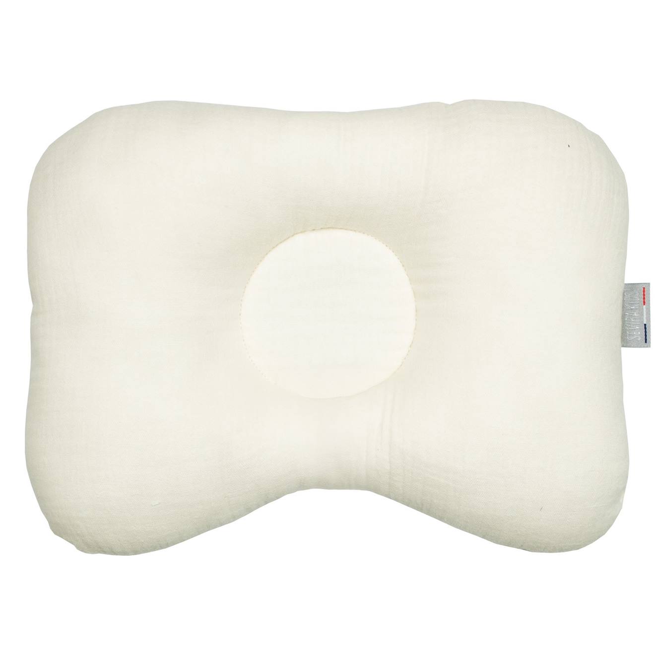 Coussin Cale-tête Ergonomique En Gaze De Coton Jeanne Écru