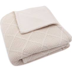 Couverture en tricot check knit oatmeal (75 x 100 cm)  - vertbaudet enfant