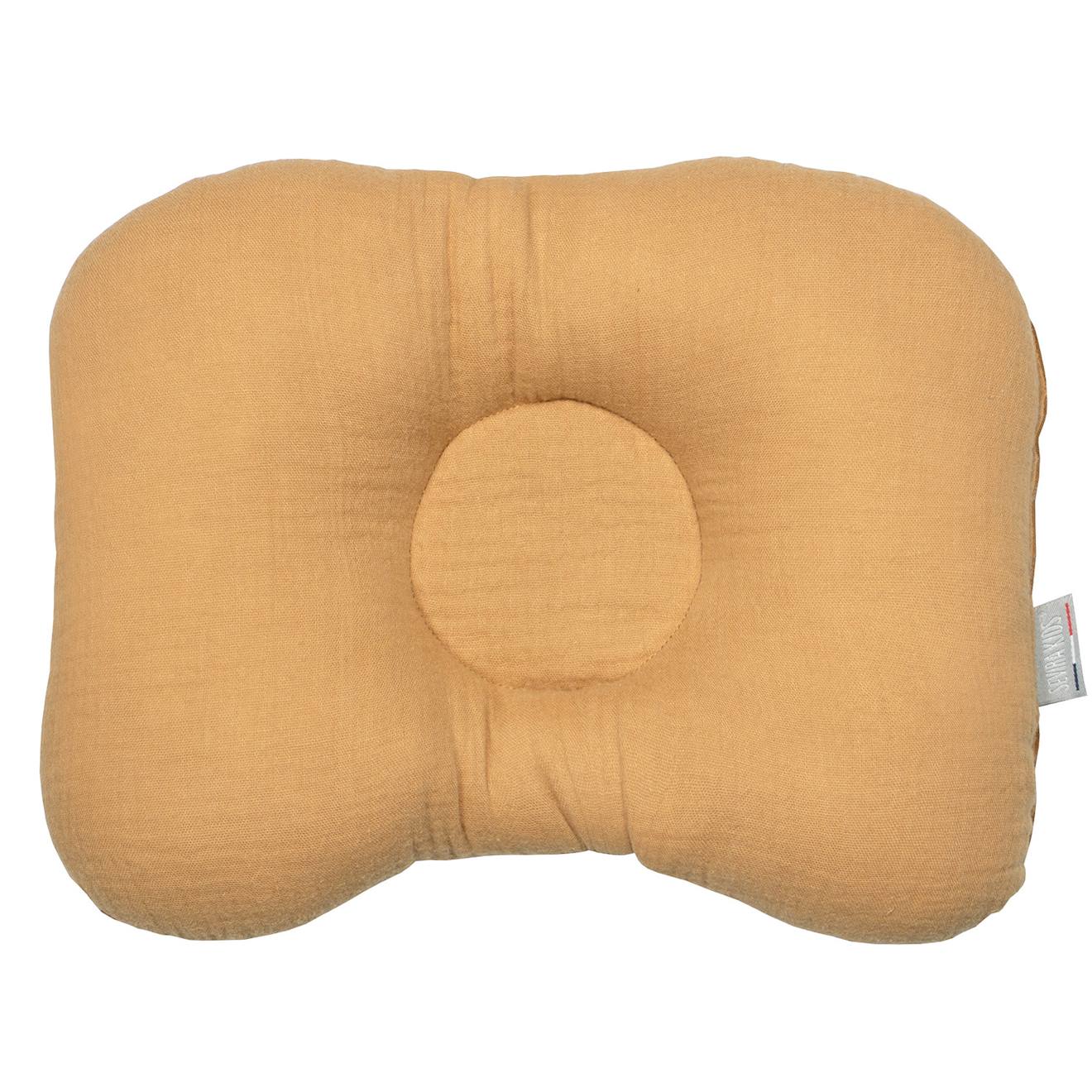 Coussin Cale-tête Ergonomique En Gaze De Coton Jeanne Camel