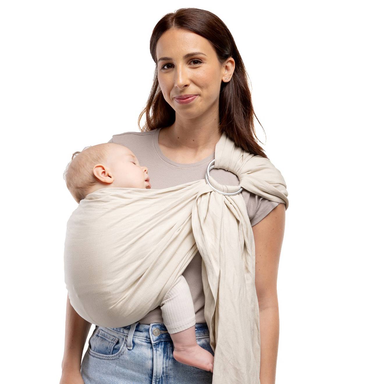 Porte-bébé Boba Ring Sling En Lin Pampas Beige