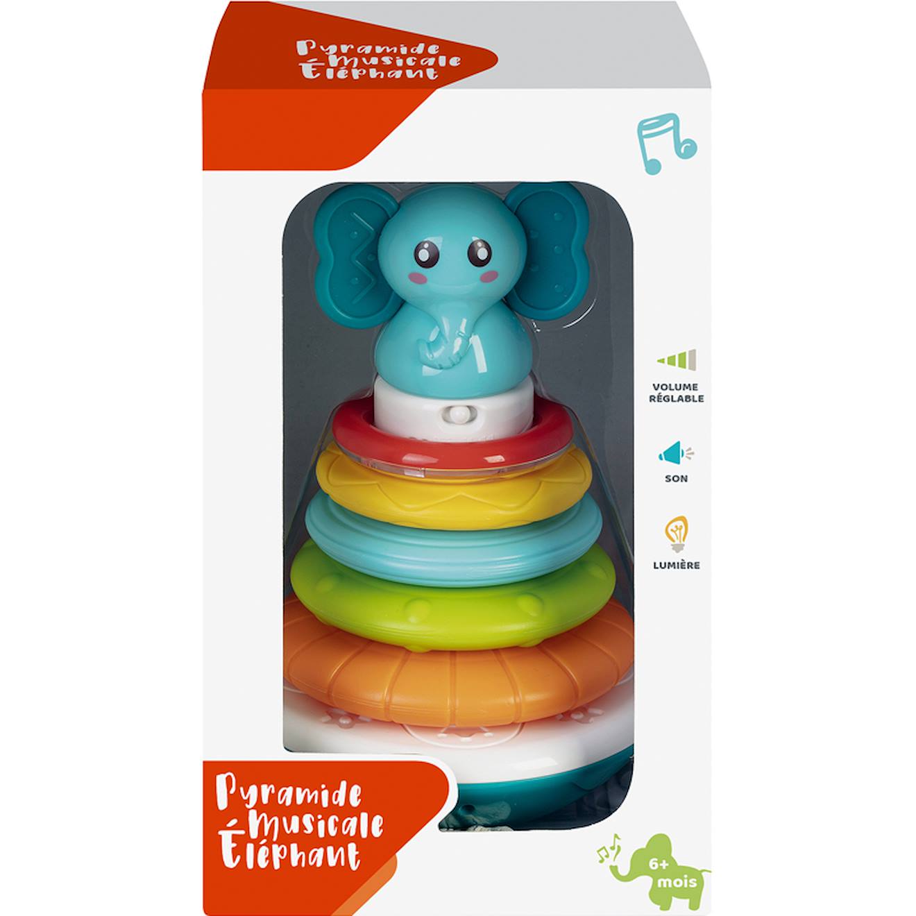 Pyramide Éléphant Musicale Multicolore